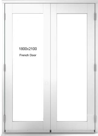 upvc French Door 1800x2100