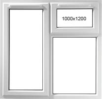 Double-glazed uPVC Windows 1000x1200