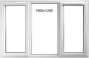 Double-glazed uPVC Windows 1800x1200